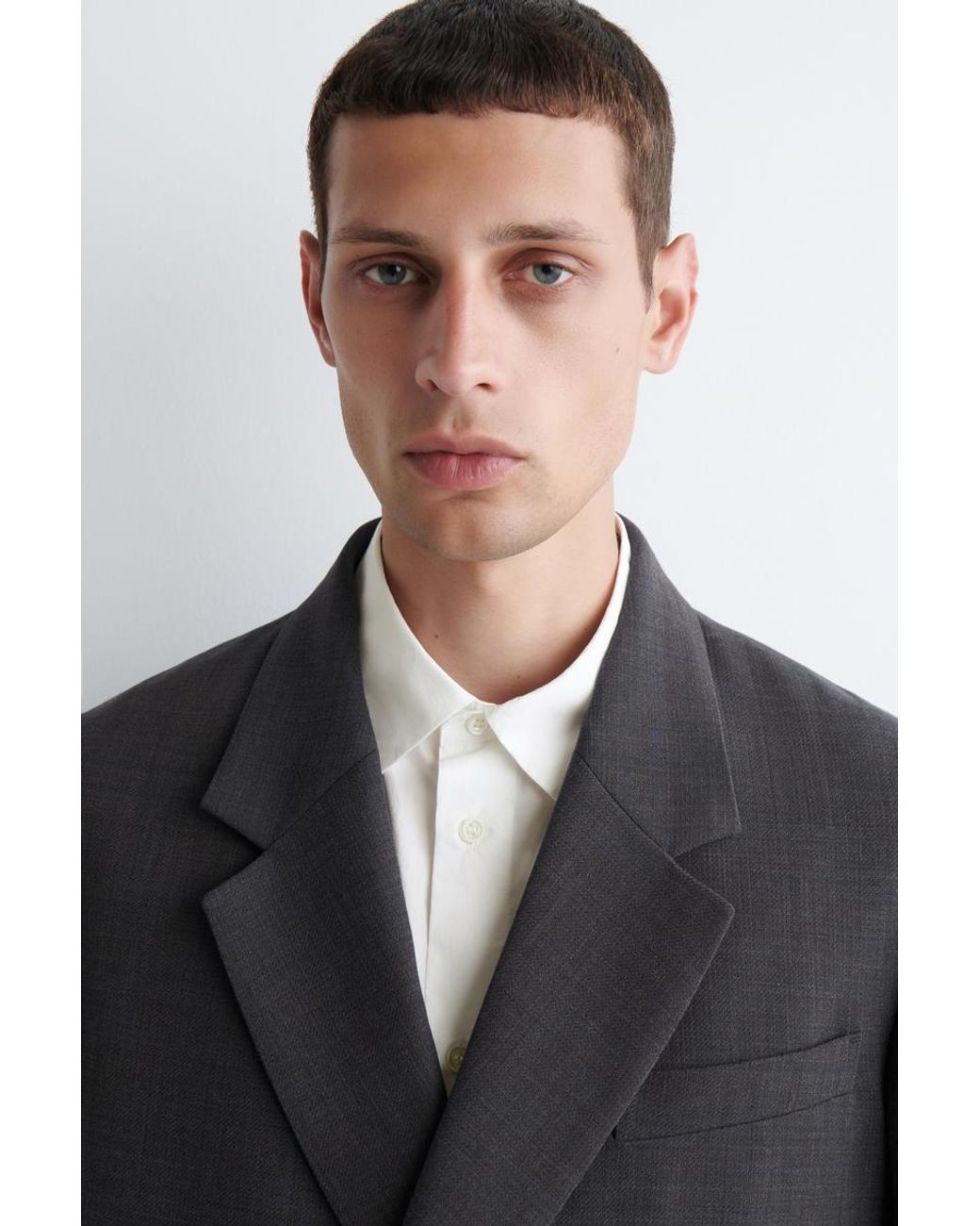 COS Unstructured Wool-Blend Blazer in Black for Men | Lyst