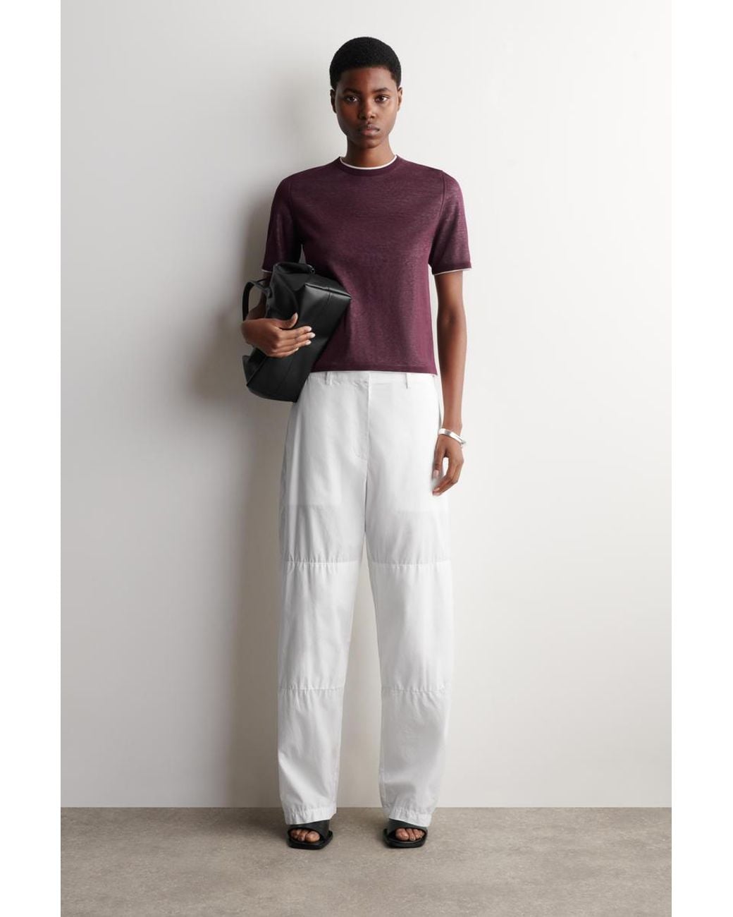 COS Purple Layered Knitted T-Shirt