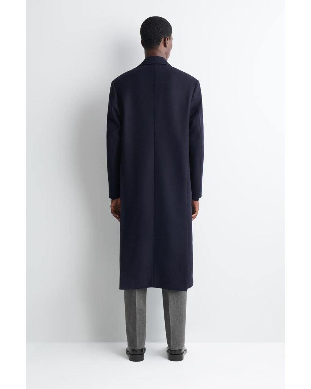 COS Blue Tailored Wool Coat for men
