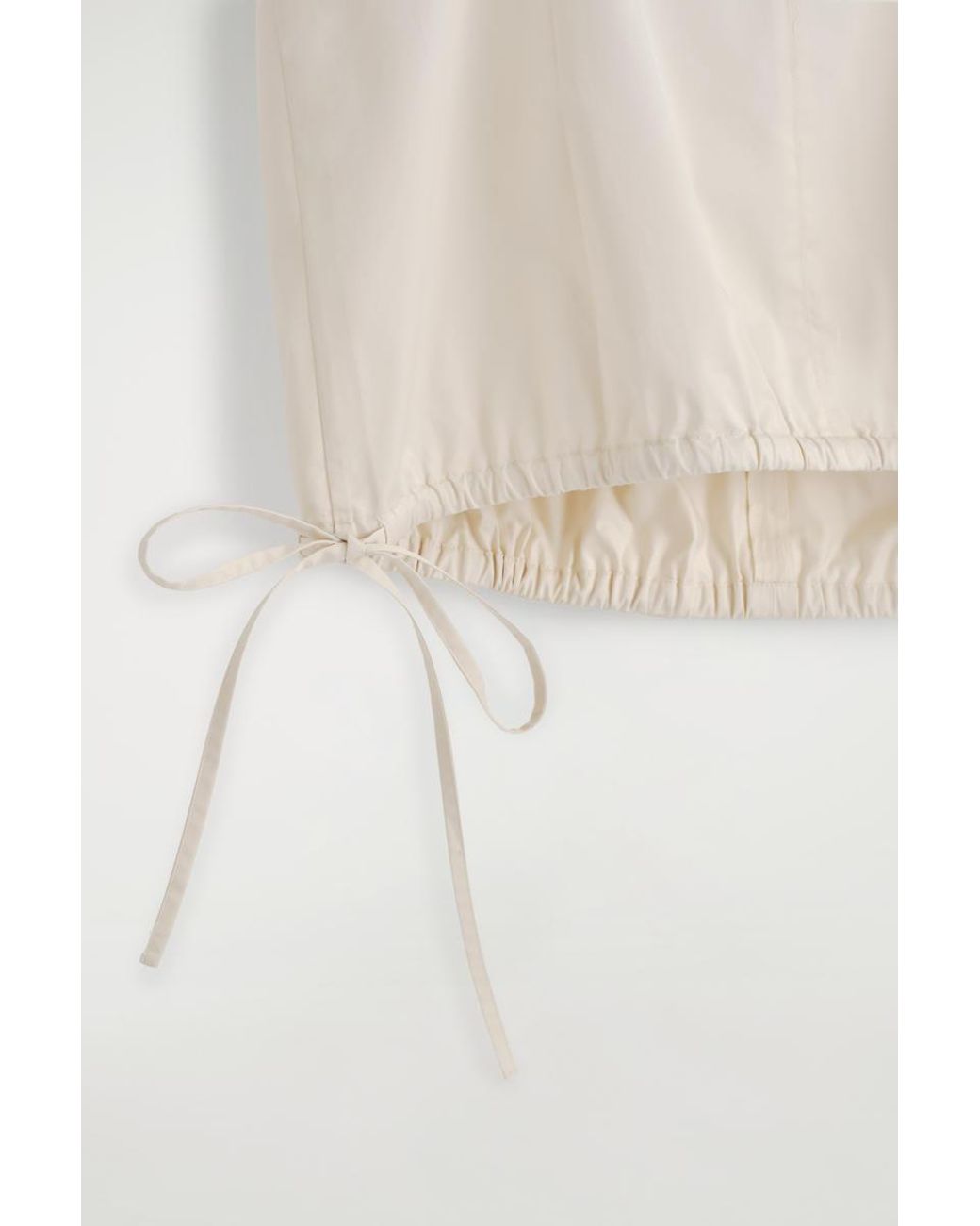 COS White Tie-Detail Cotton Top