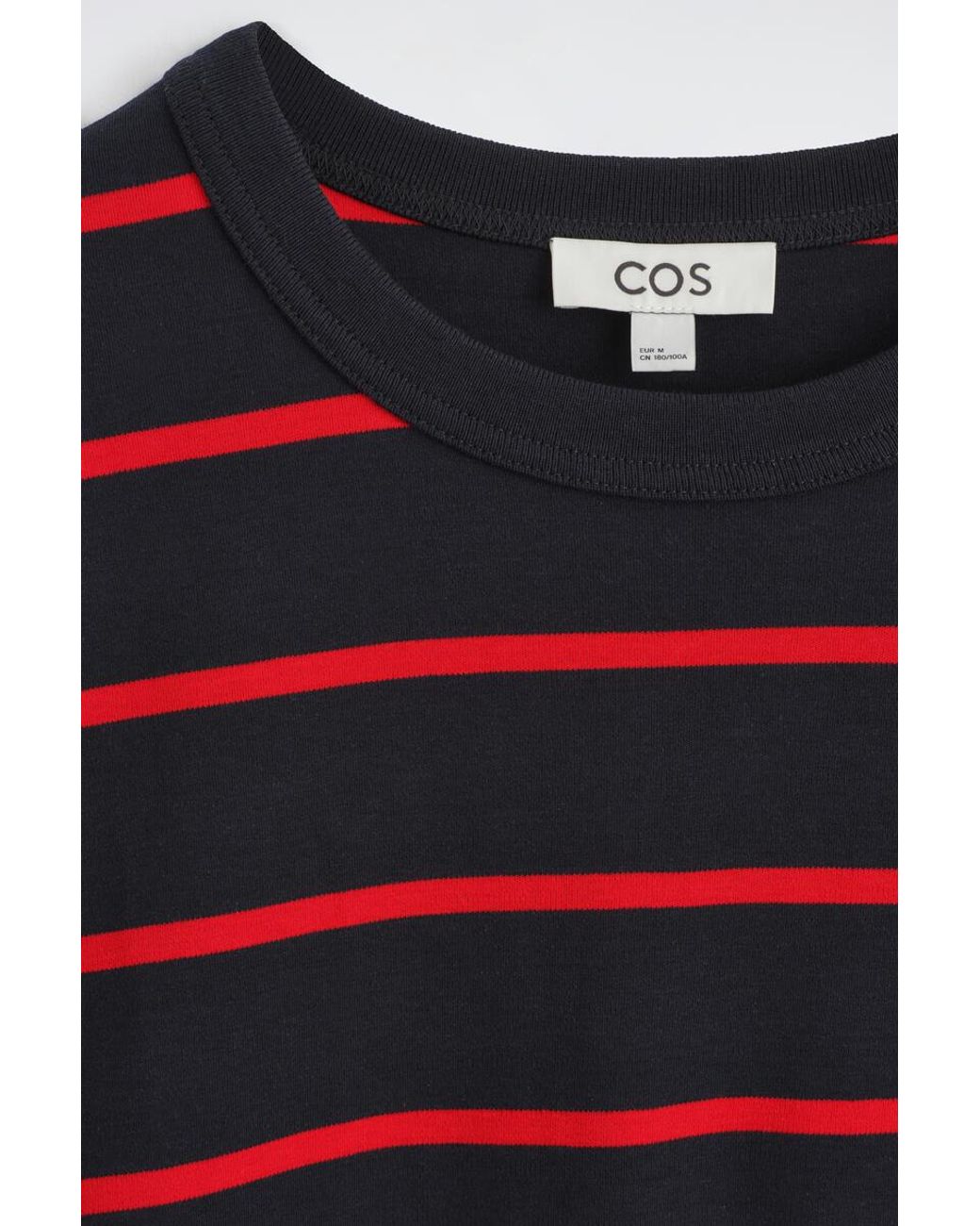 COS Red Relaxed Jersey Interlock Long-Sleeved T-Shirt for men