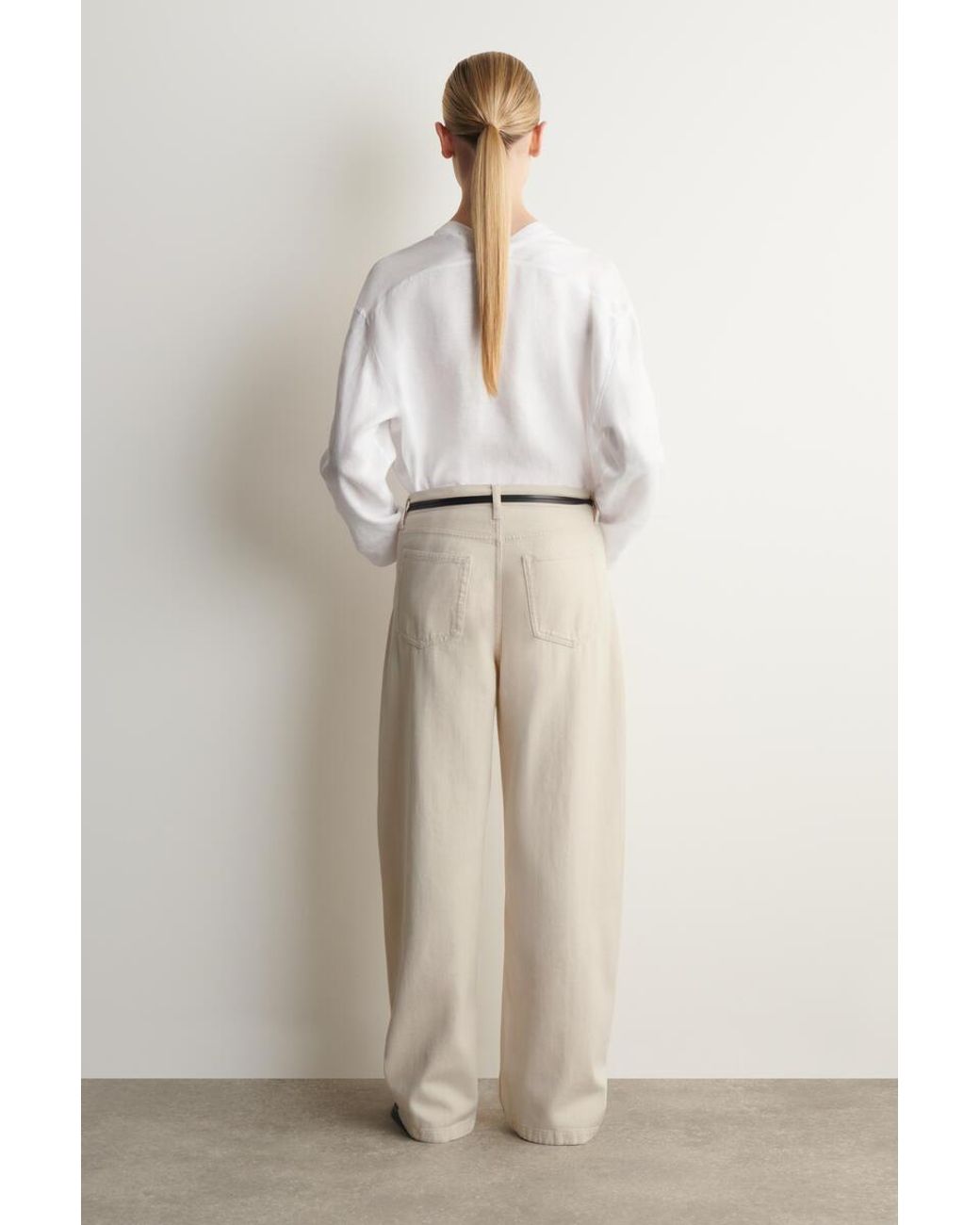 COS Natural Lagoon Wide-Leg Jeans