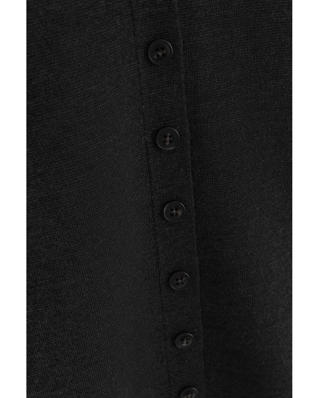 COS Black Merino Wool-Blend Cardigan