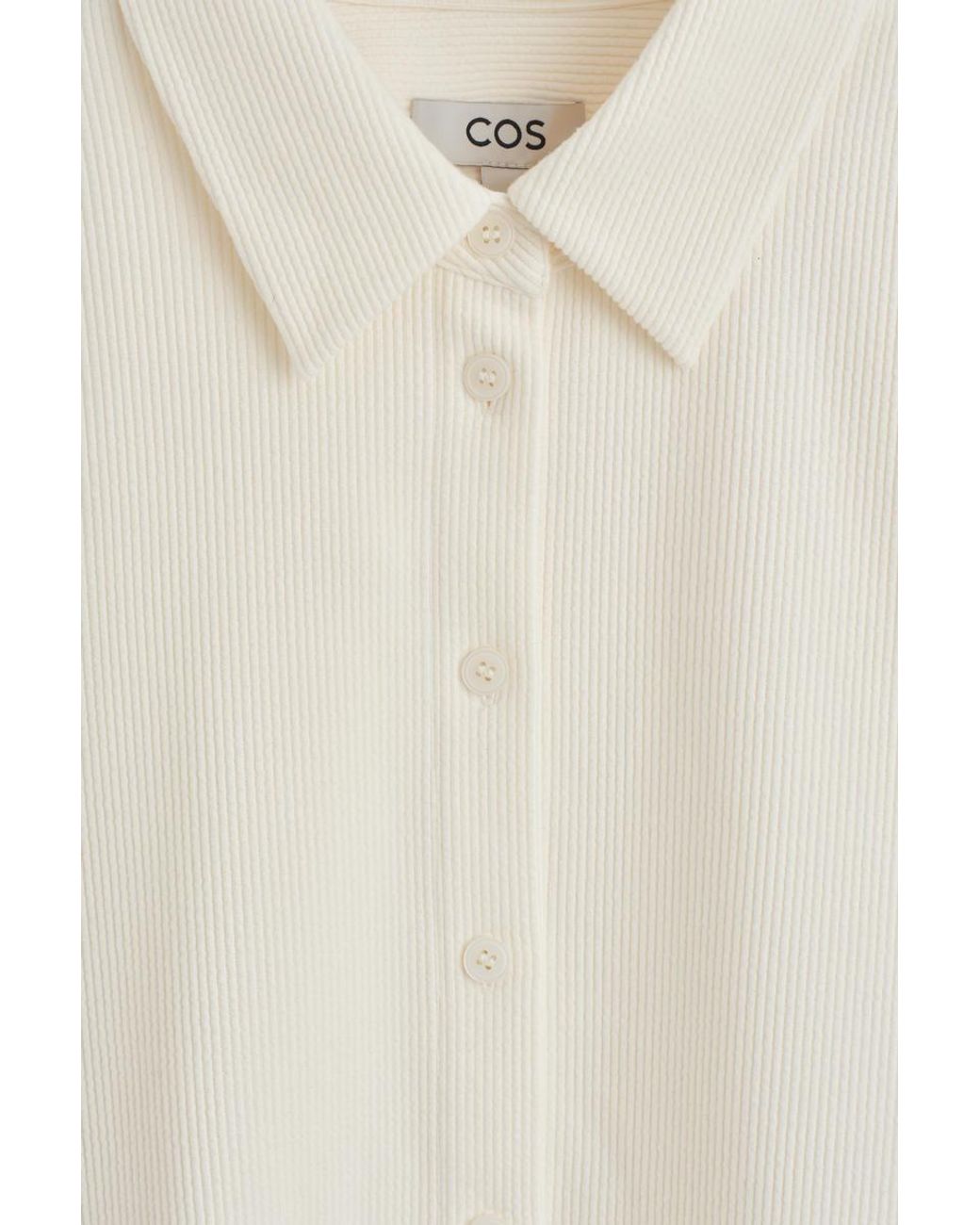 COS White Corduroy Shirt