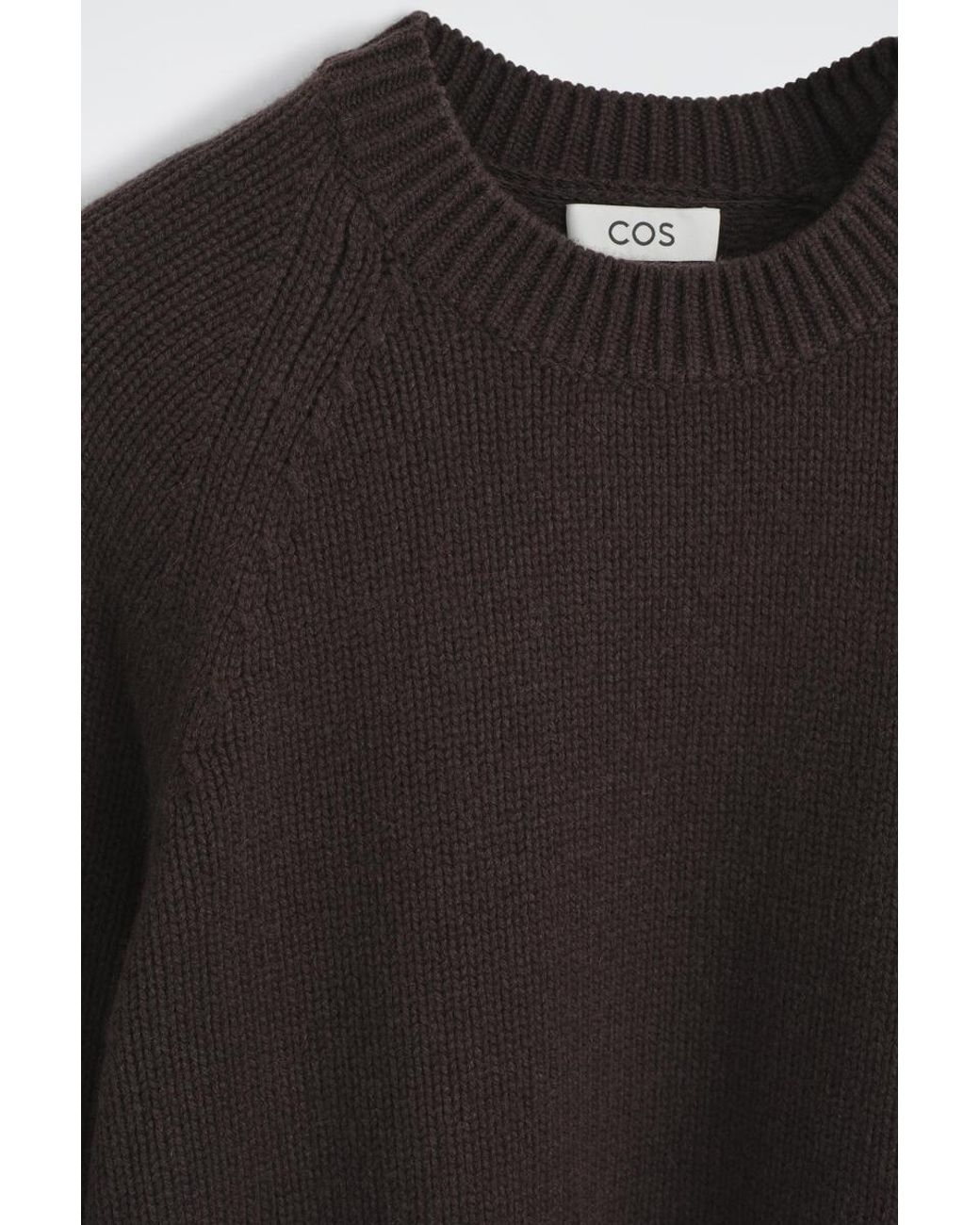 COS Black Chunky Cashmere Sweater for men