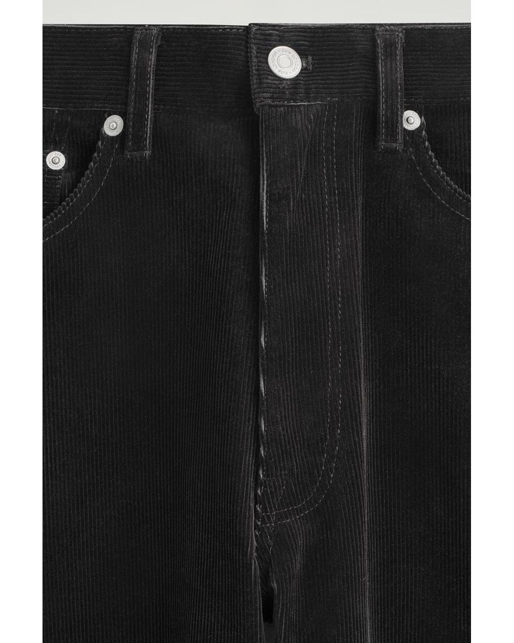 COS Black Facade Corduroy Straight-Leg Jeans