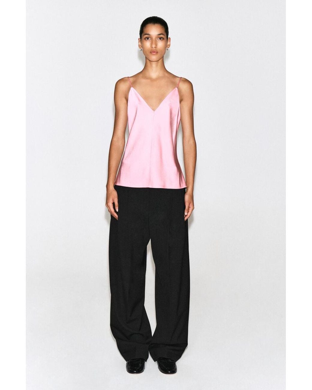 COS Black Crepe V-Neck Cami Top