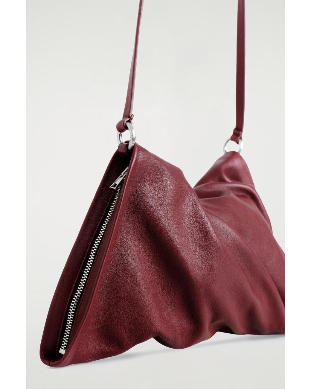 COS Red Twisted Mini Clutch Bag
