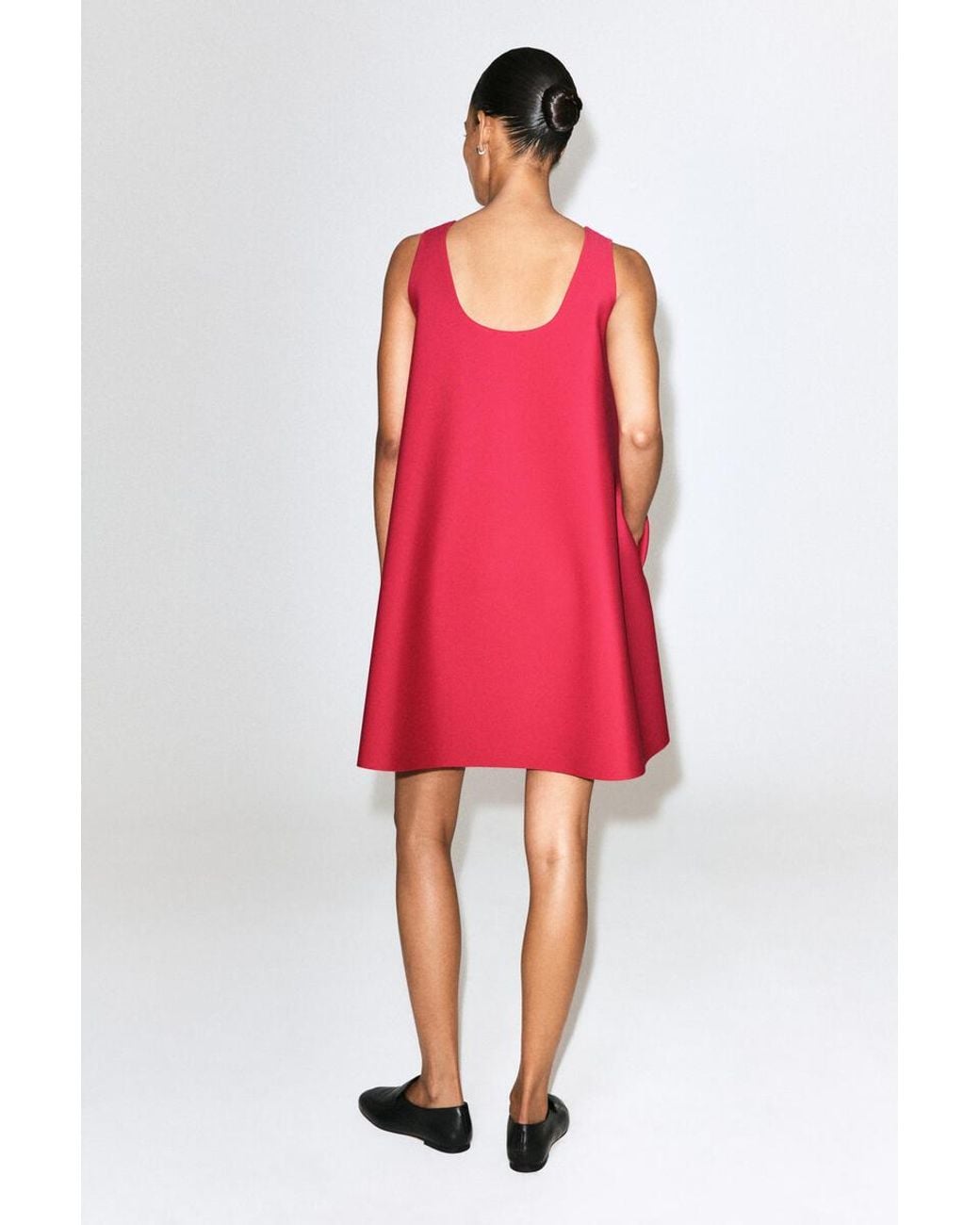 COS Red Scuba A-Line Mini Dress