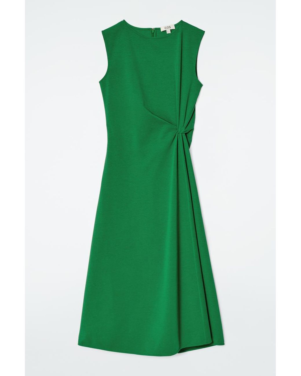 cos stores green dress Twist-Detail Midi in price_£50-£100