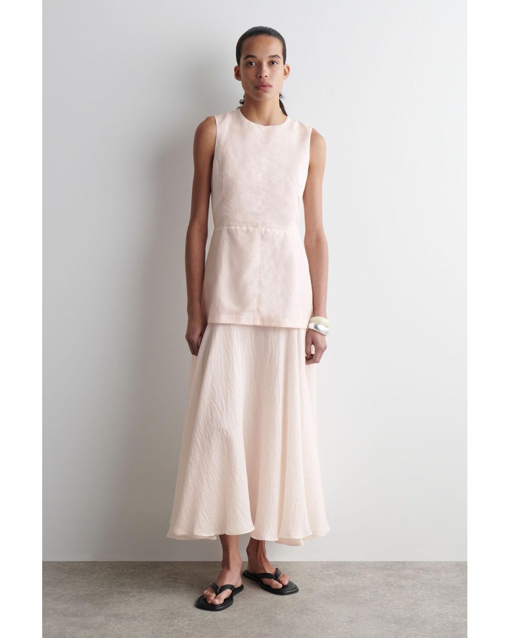 knee length dresses for ladies Hope & Ivy Mia V-Neck Peplum Midi Tea Dress, Pink Floral