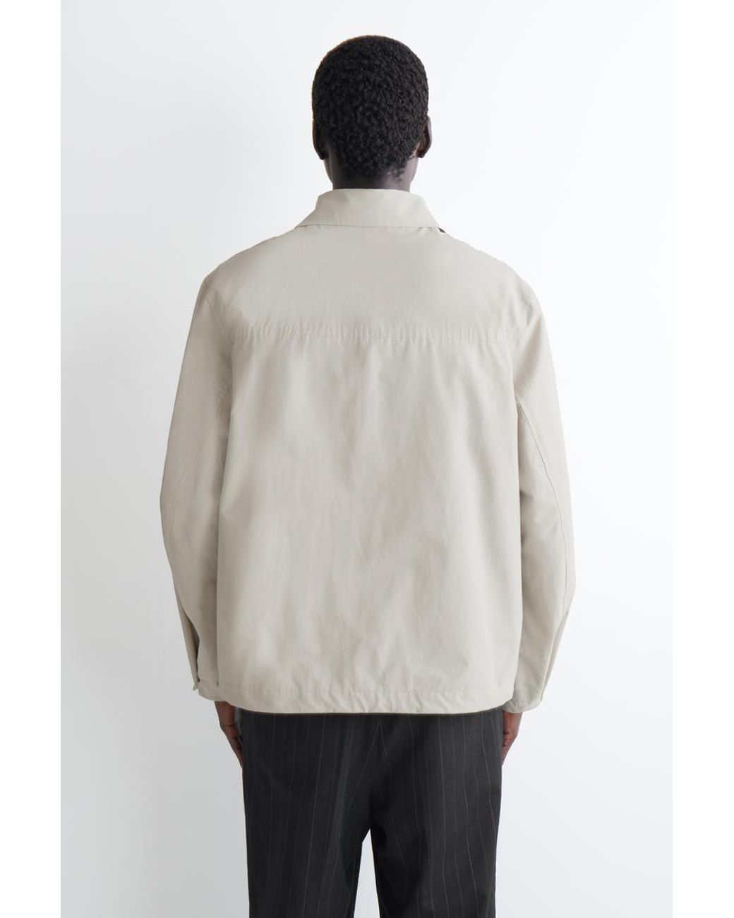 COS White Packable-Hood Windbreaker Jacket for men