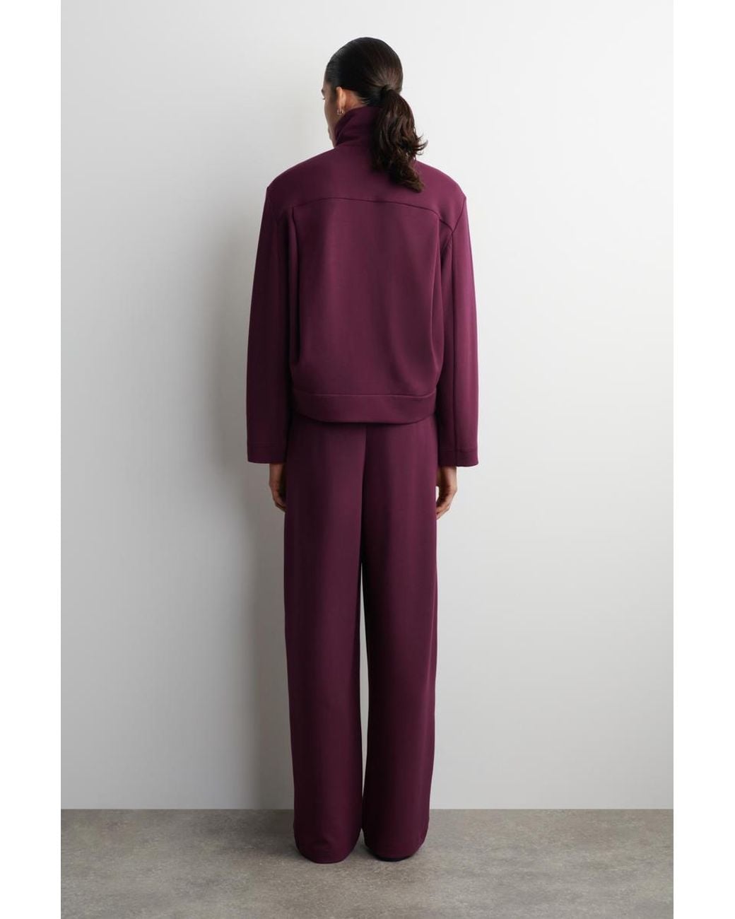 COS Purple Scuba Barrel-Leg Joggers