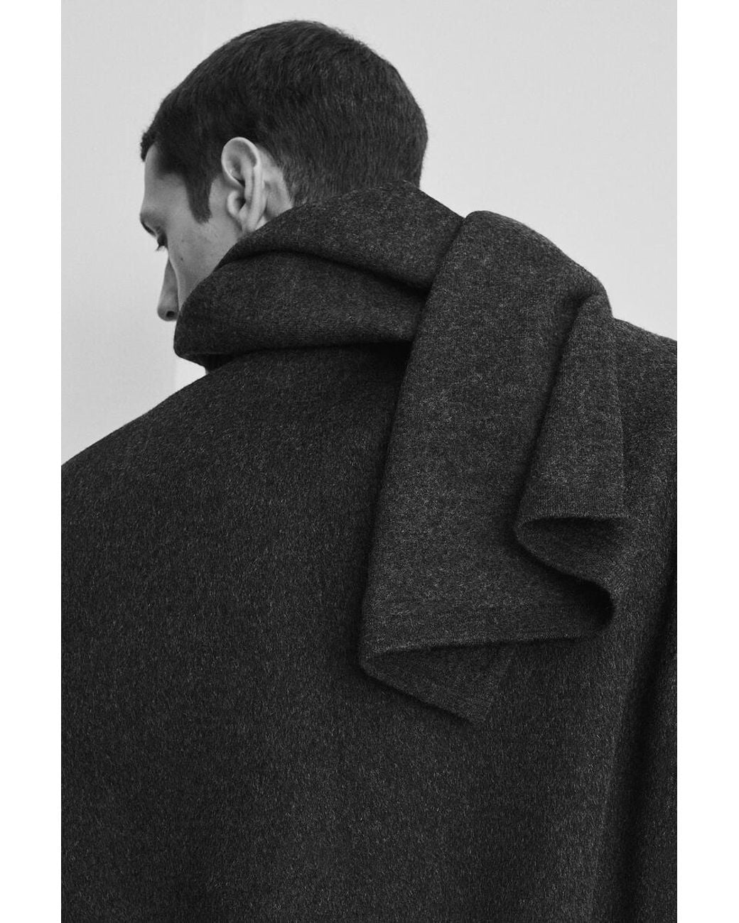 COS Black Unstructured Double-Faced Wool-Blend Blazer for men