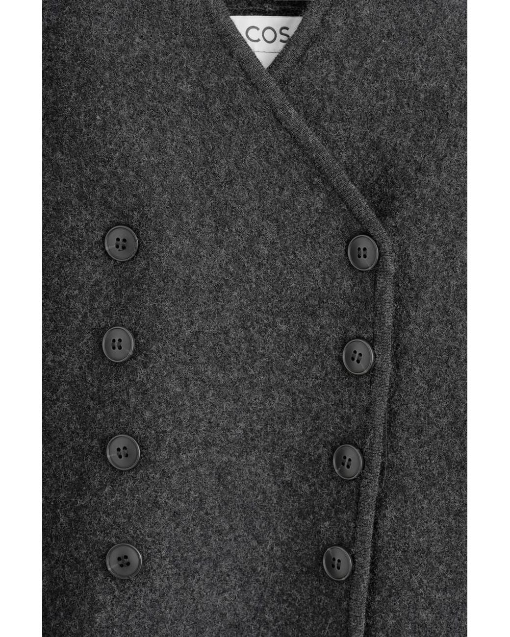 COS Black Boiled-Wool Uniform Jacket