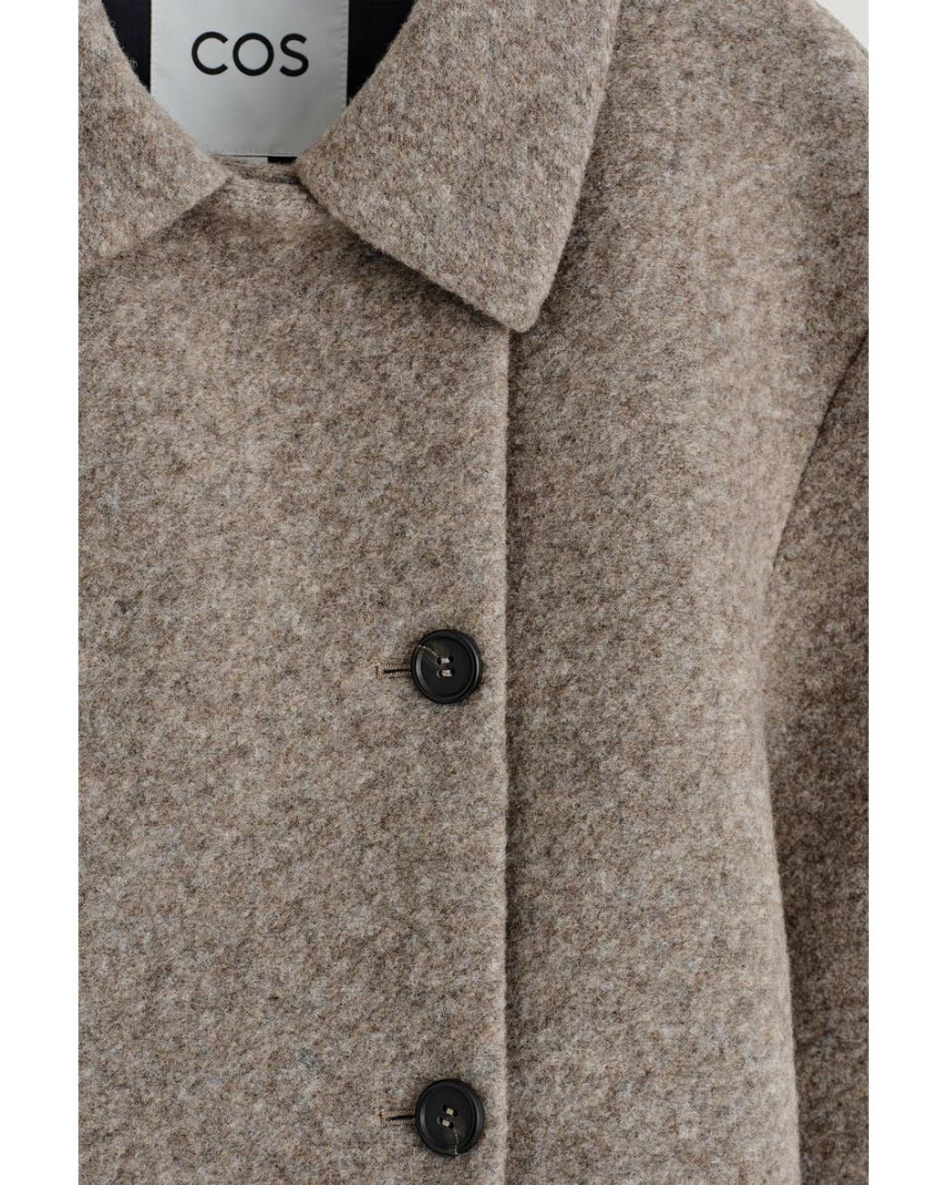 COS Natural Boiled Wool-Blend Short Jacket