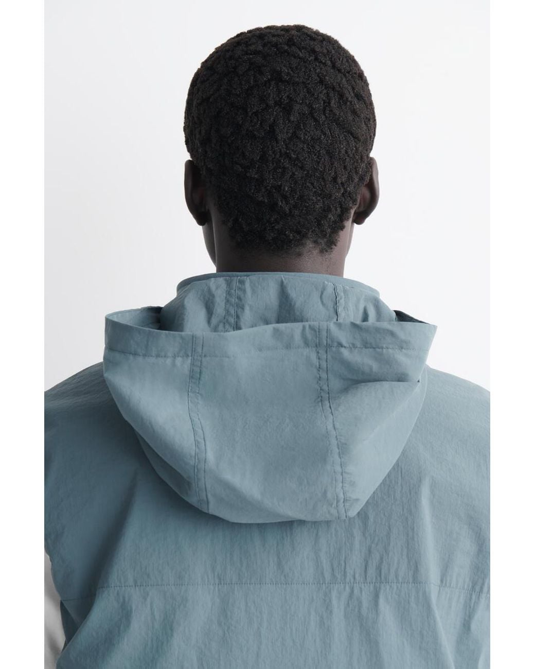 COS Blue Technical Water-Resistant Nylon Vest for men