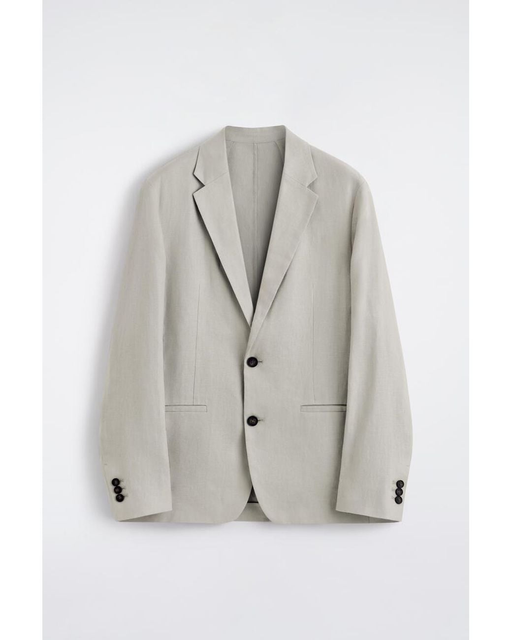 COS Green Single-Breasted Linen Blazer for men