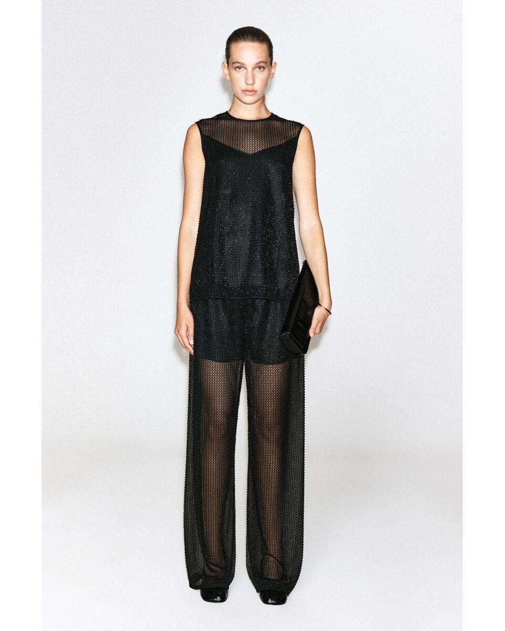 COS Black Strickoberteil Mit Perlen