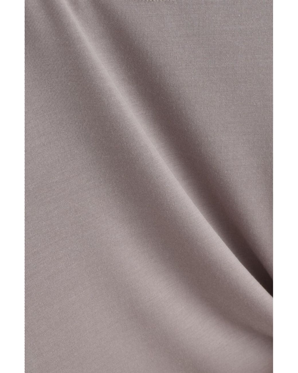 COS Gray Fluid Modal Scoop-Neck T-Shirt