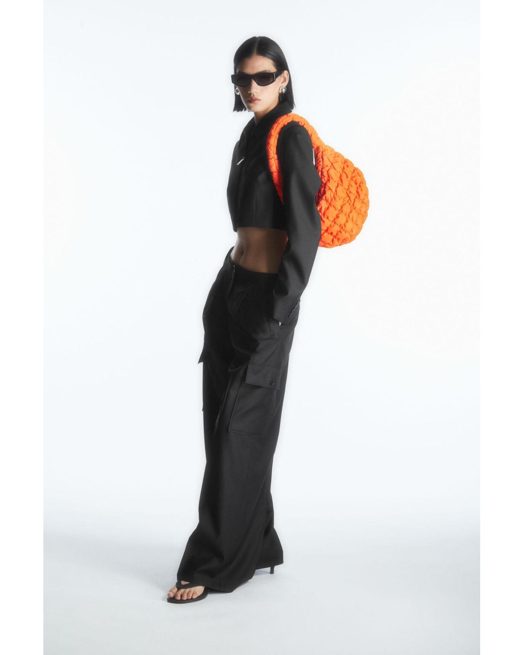 COS Quilted Mini Bag in Orange | Lyst