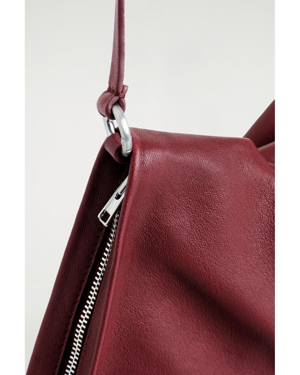 COS Red Twisted Mini Clutch Bag