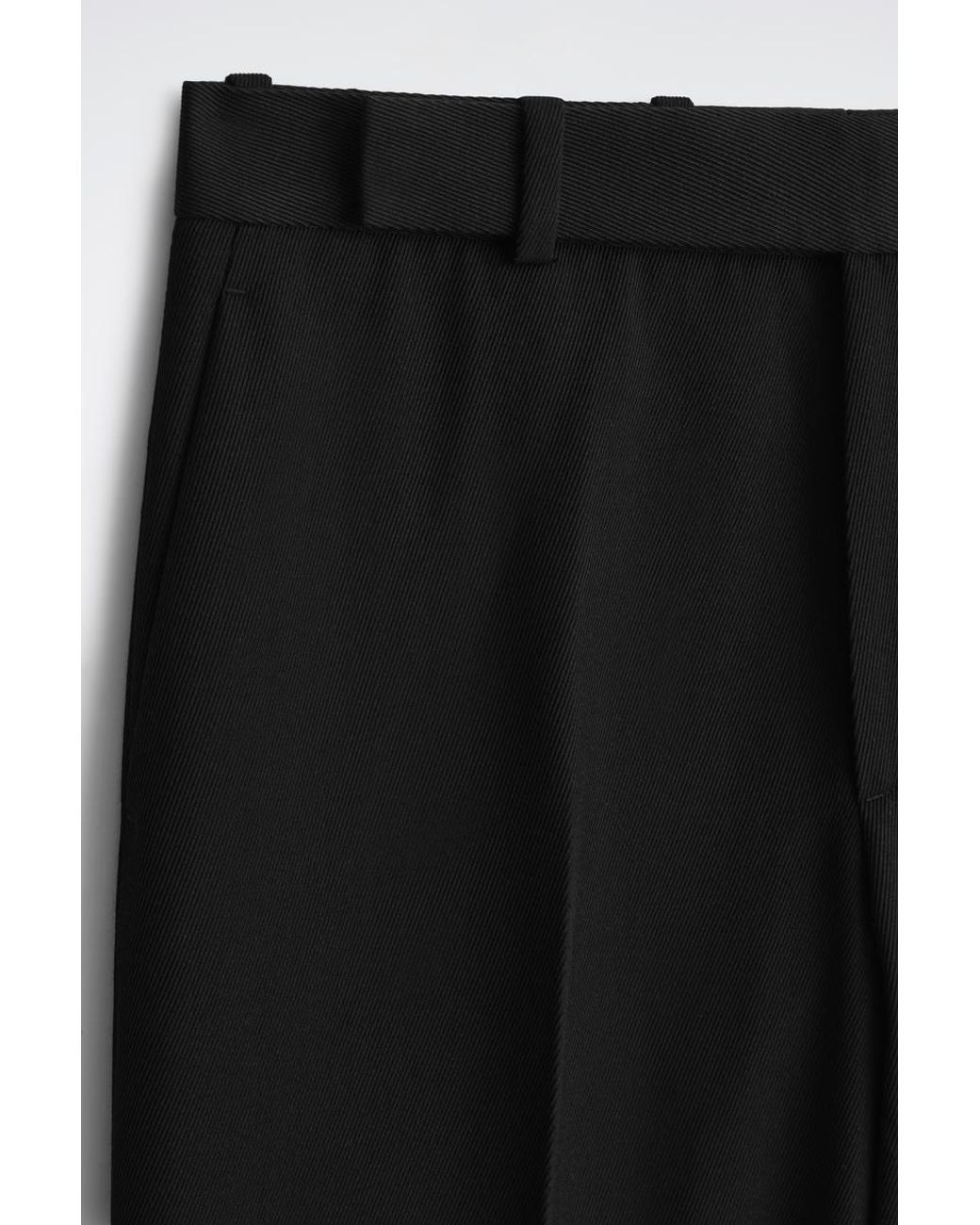 COS Black Wool-Blend Relaxed-Fit Straight-Leg Trousers for men