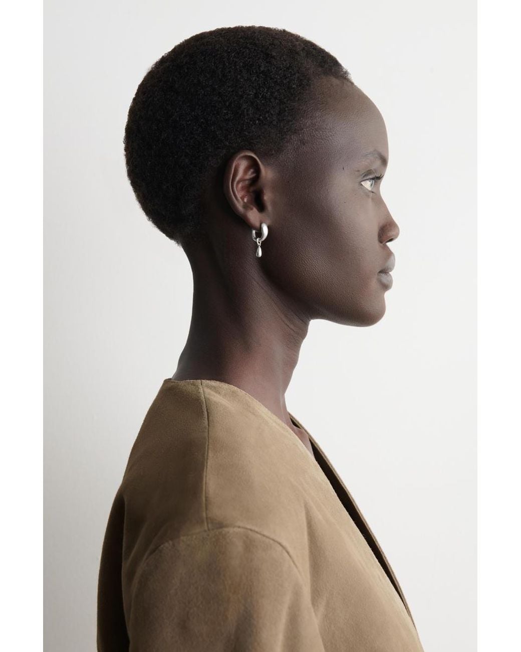 COS Multicolor Mismatched Teardrop Hoop Earrings