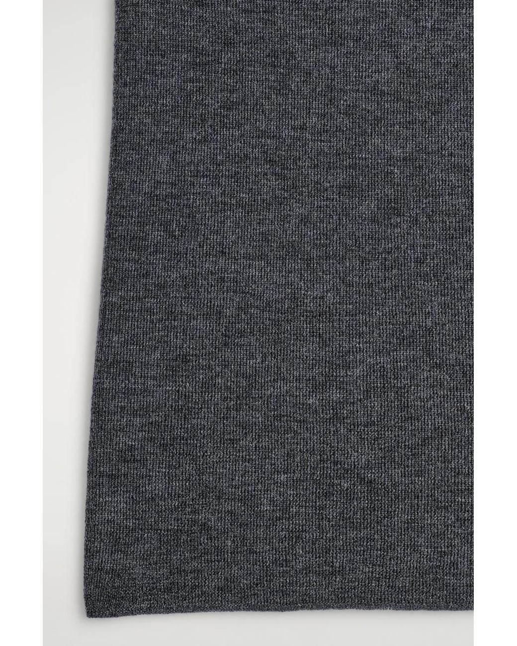 COS Black Seamless Merino Wool Turtleneck Top