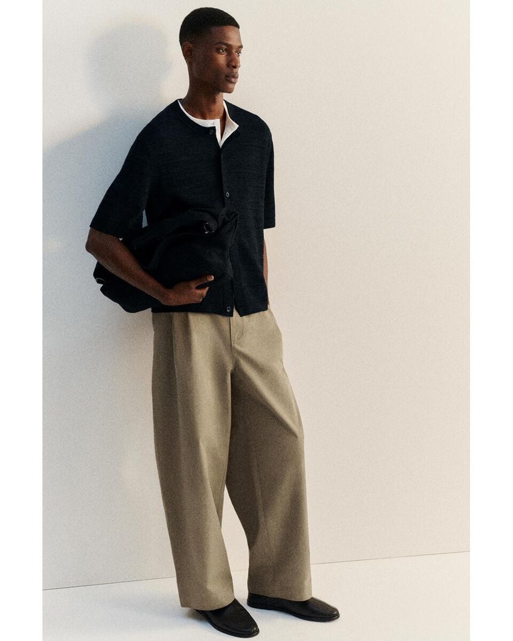 COS Natural Cotton Relaxed-Fit Barrel-Leg Utility Pants for men