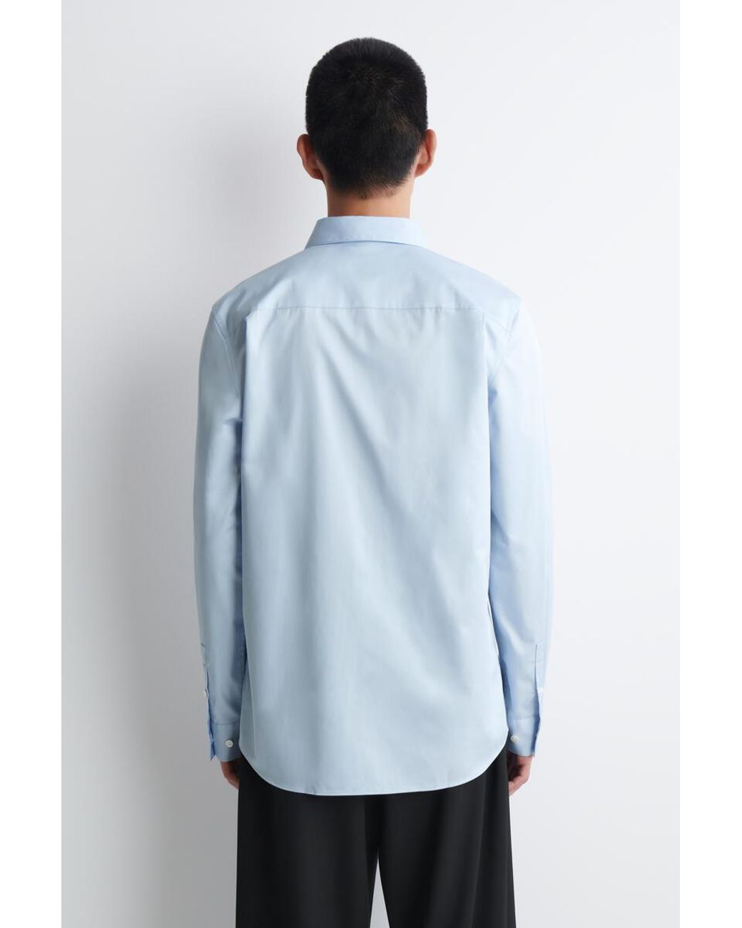 COS Blue Slim Cotton Shirt for men