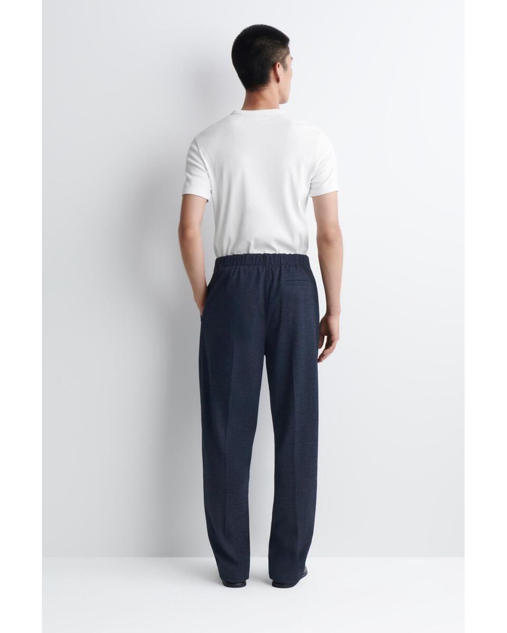 COS Blue Jersey Relaxed-Fit Straight-Leg Pants for men