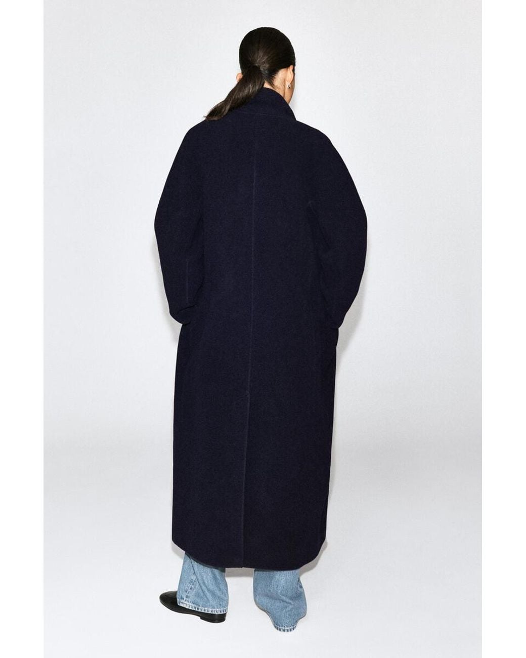 COS Black Tailored Double-Faced Wool Long Coat