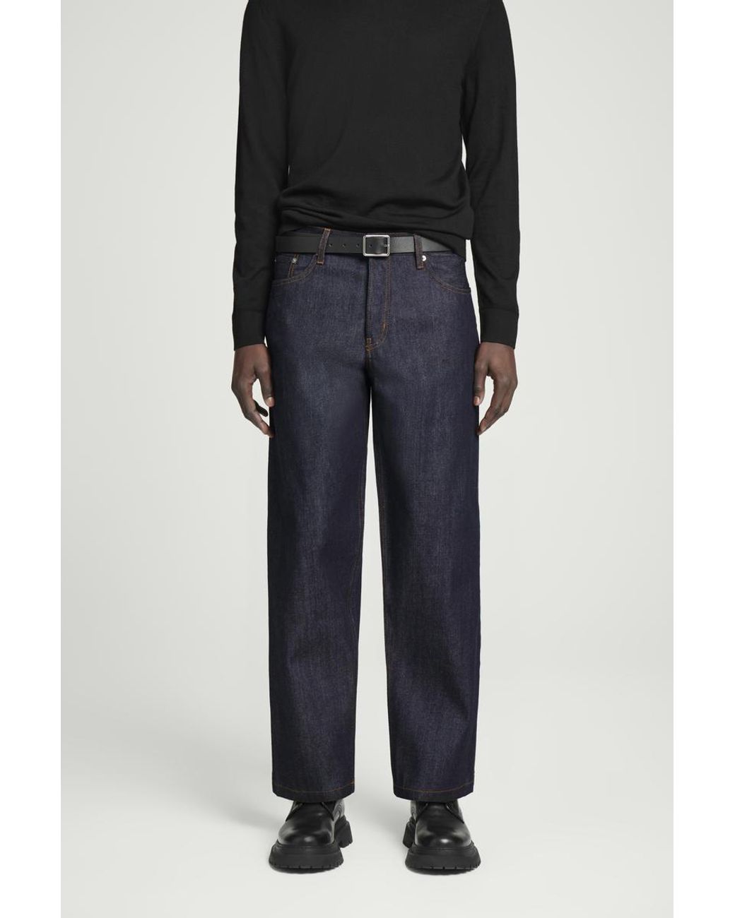 新品未使用　COS DENIM PANTS DOME DOME STRAIGHT-LEG JEANS - BLACK | COS