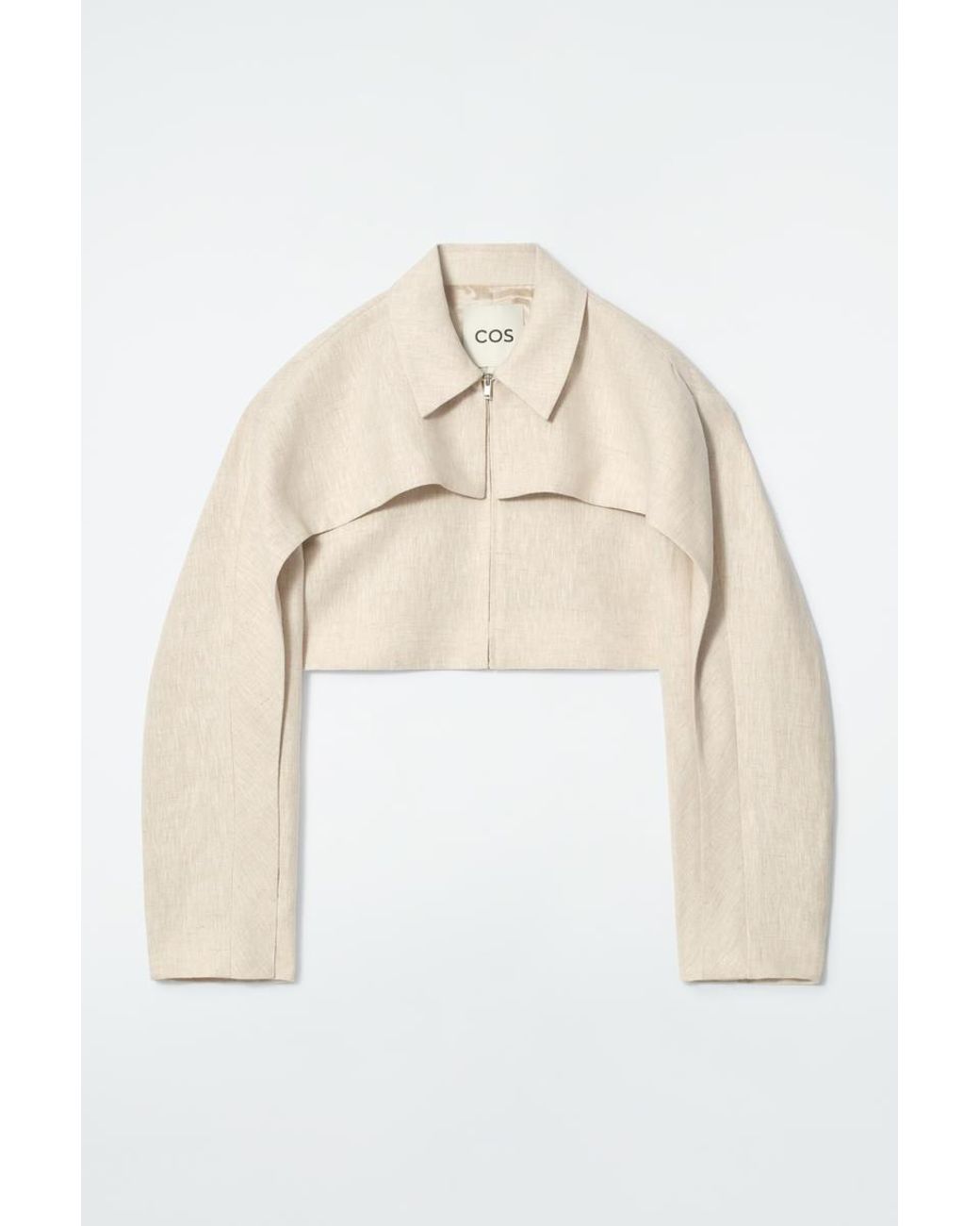 cos-Light-Beige-Cropped-Linen-