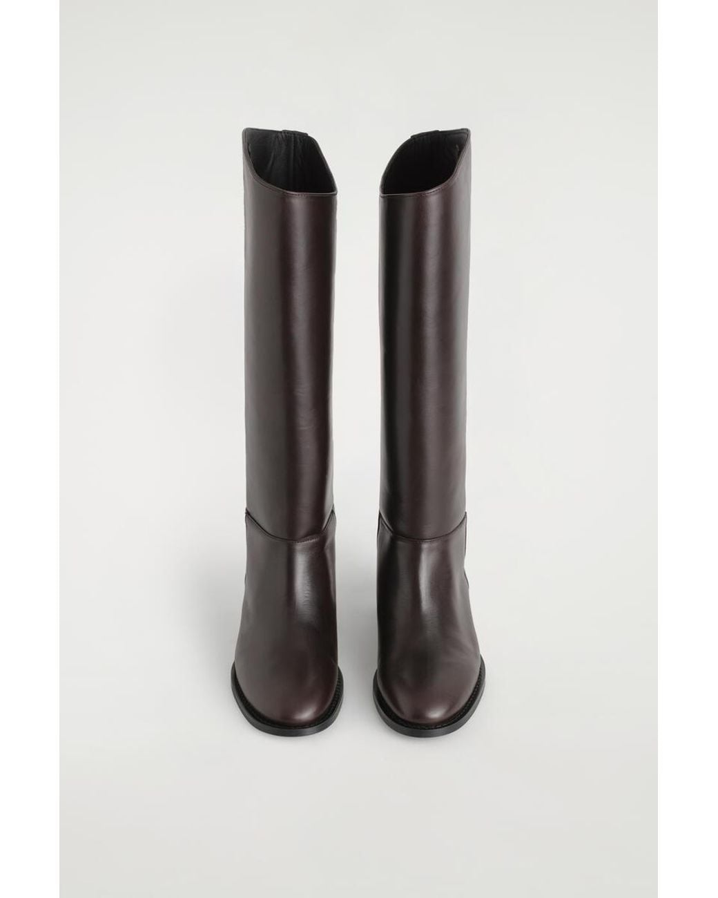 COS Black Leather Riding Boots