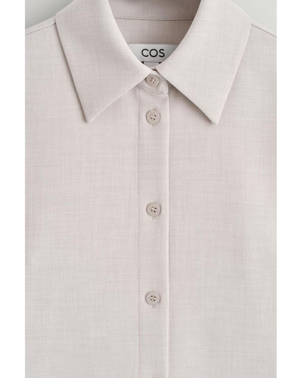 COS Gray Slim Sculpted Shirt