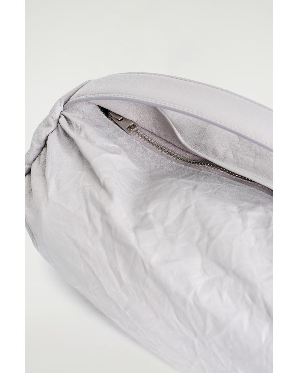 COS Gray Mini Cylinder Clutch Bag
