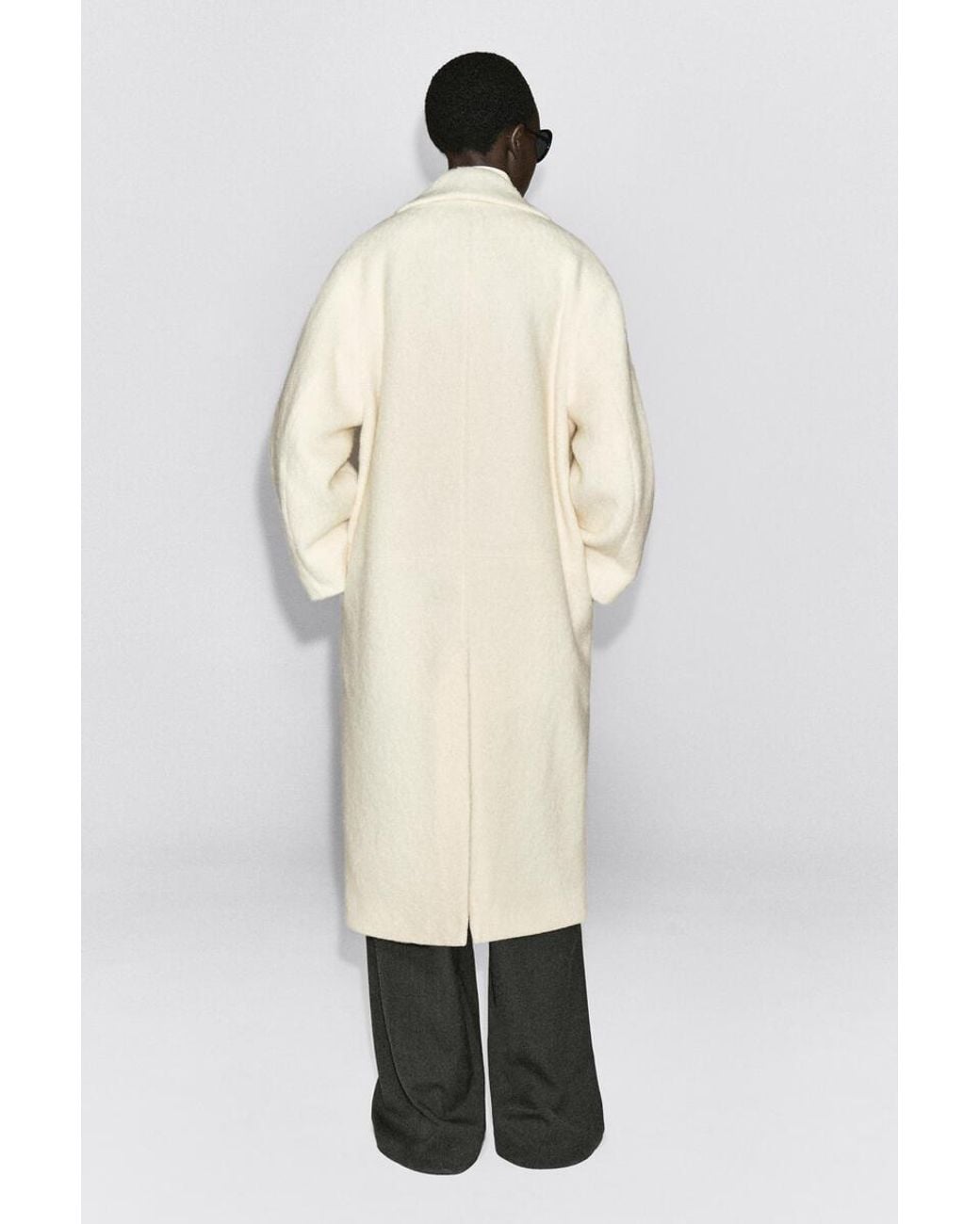 COS Natural Brushed Wool Maxi Coat