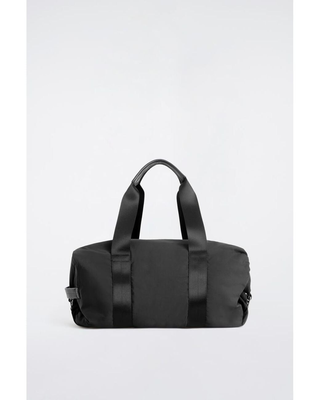 COS Black Leather-Detail Duffle Bag for men