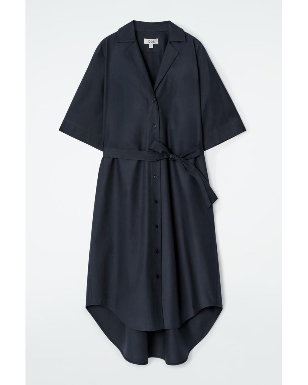 COS Belted Short-Sleeved Midi Shirt Dress in Blue | Lyst COS Belted Short-Sleeved Midi Shirt Dress in Blue | Lyst