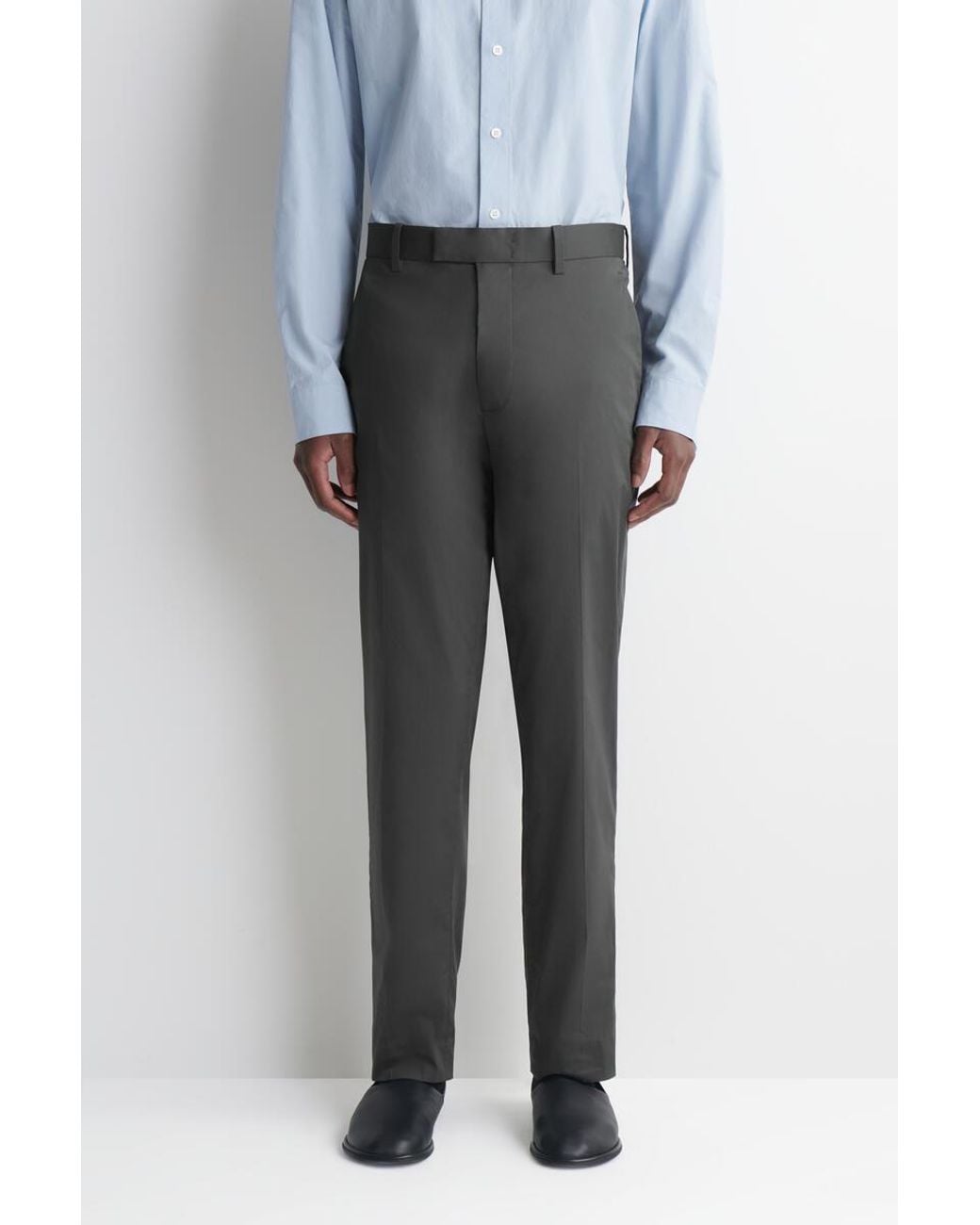 COS Gray Cotton Slim-Fit Pants for men