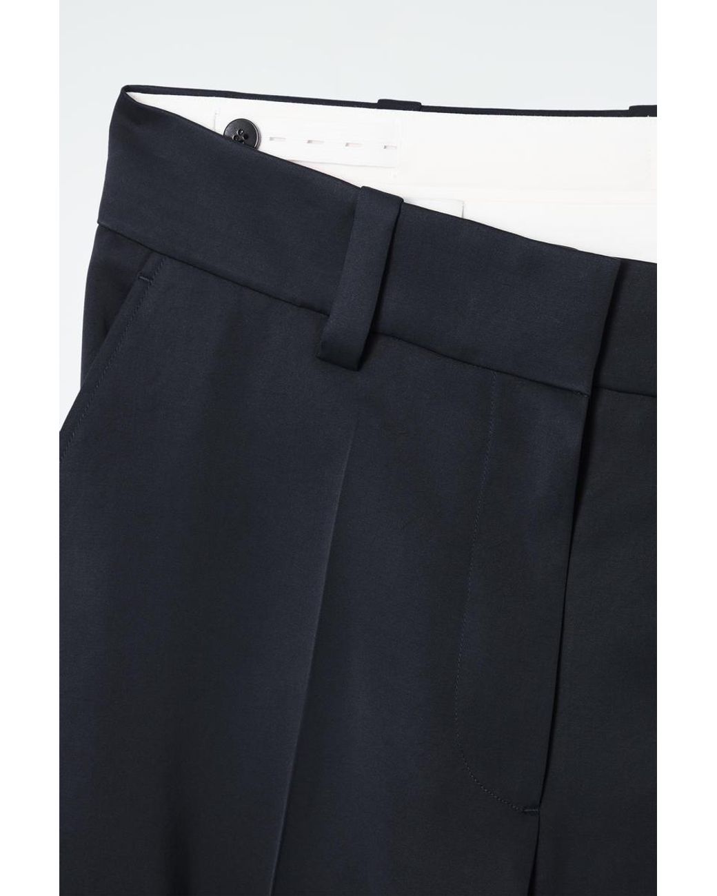 COS Tailored Satin Wide-leg Pants in Blue | Lyst