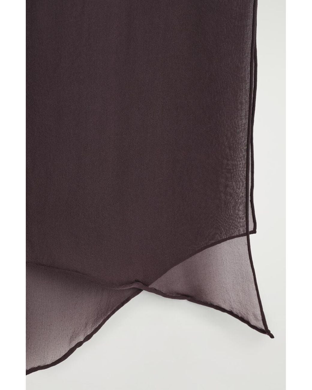 COS White Slim Sheer Silk Scarf