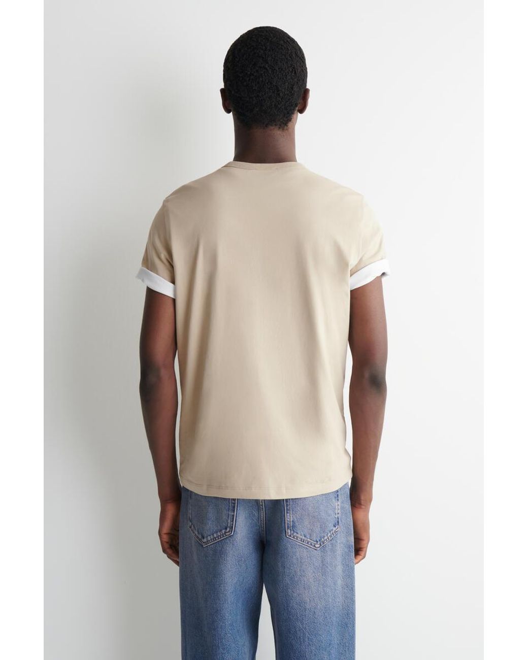 COS Natural Brushed-Cotton Shirt for men