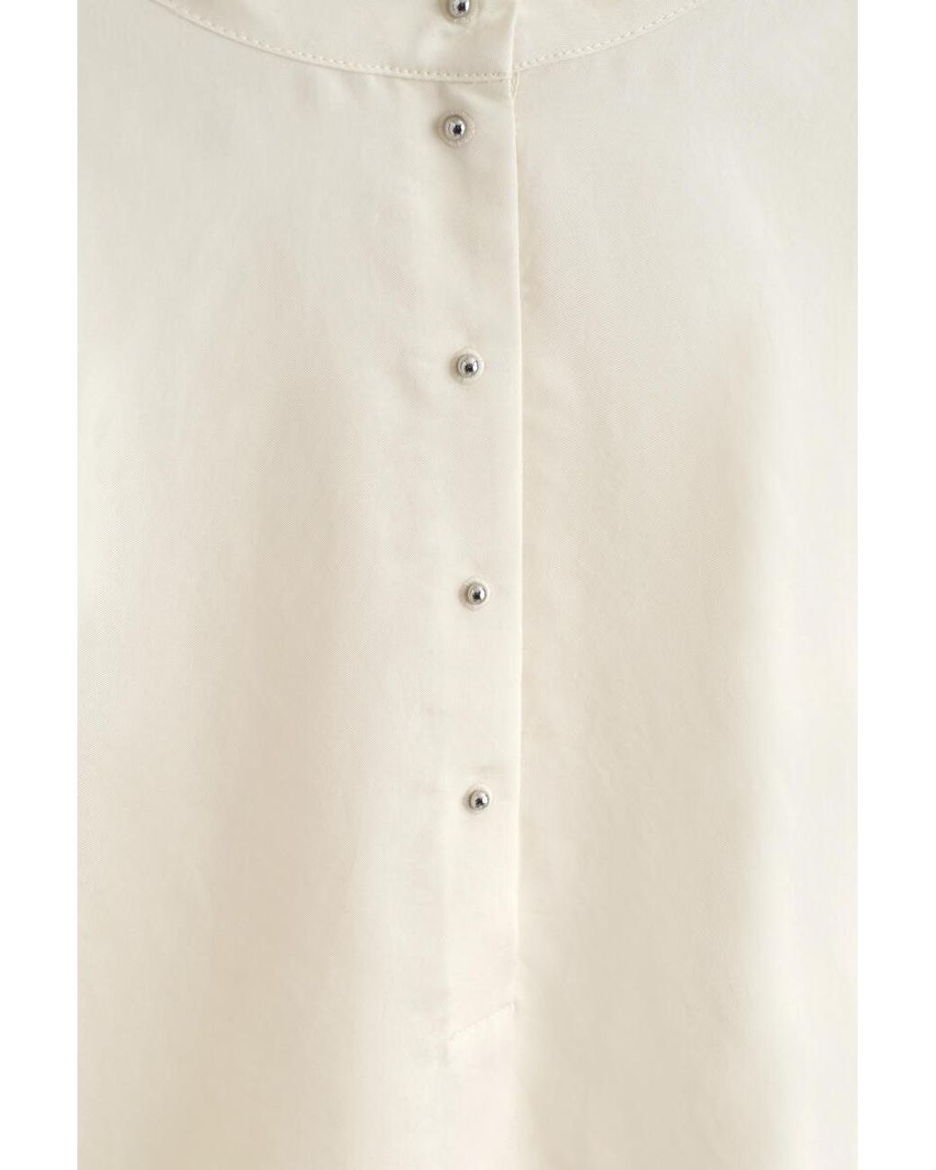 COS Natural Stud-Detail Turtleneck Blouse
