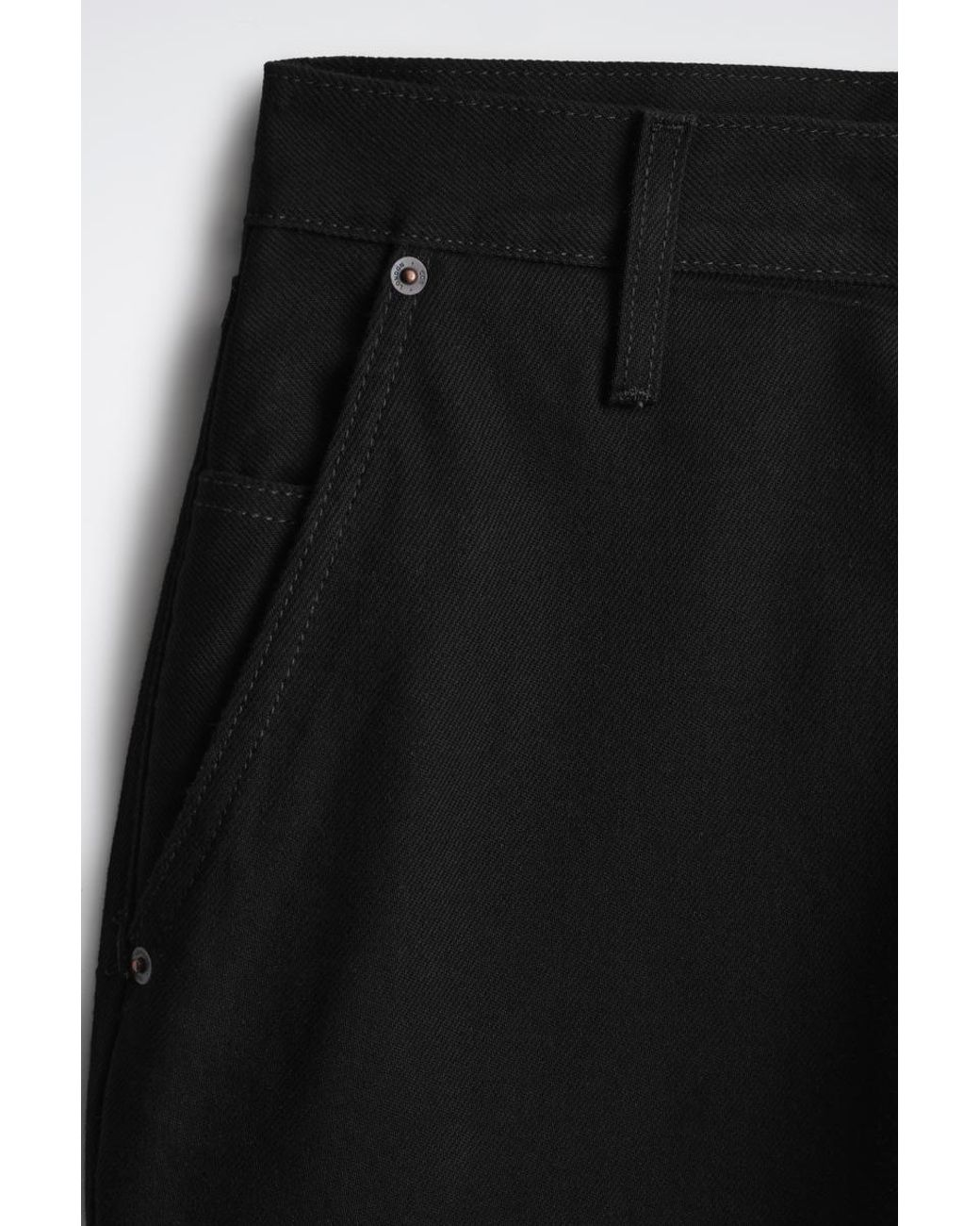 COS Black Oversized Wide-Leg Denim Trousers for men
