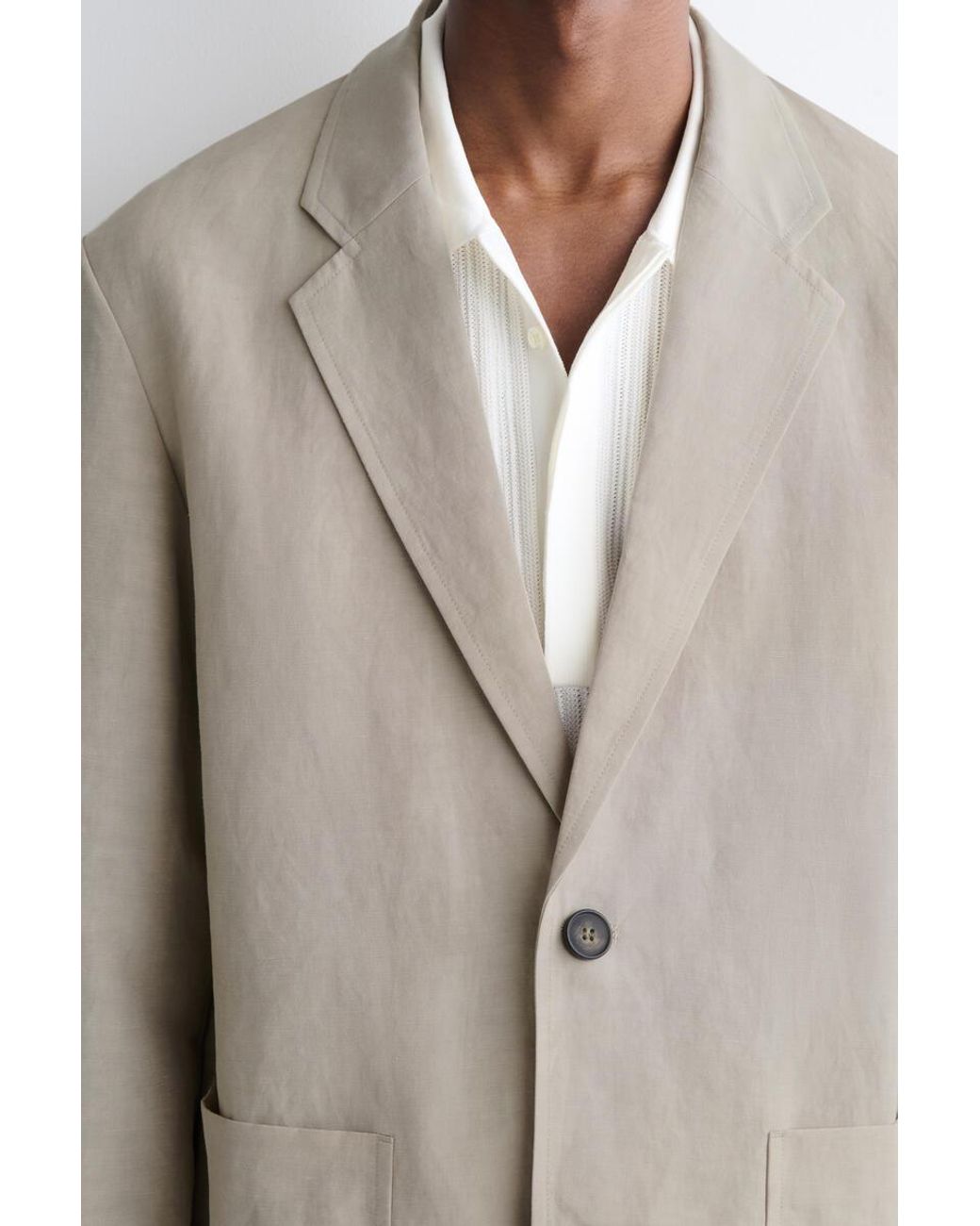 COS Natural Unstructured Linen-Blend Blazer for men