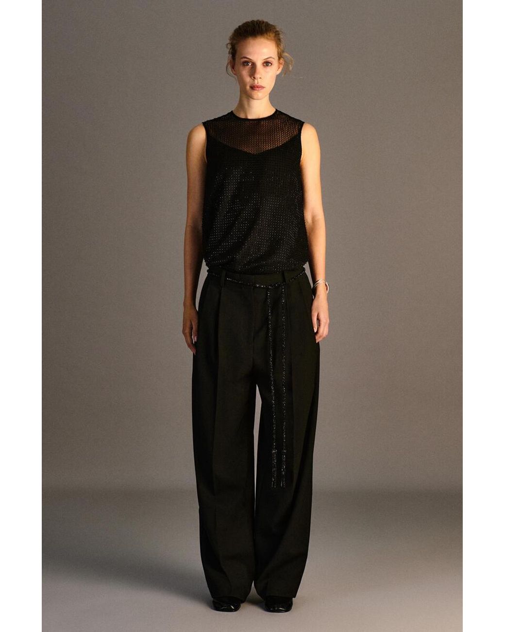 COS Black Strickoberteil Mit Perlen