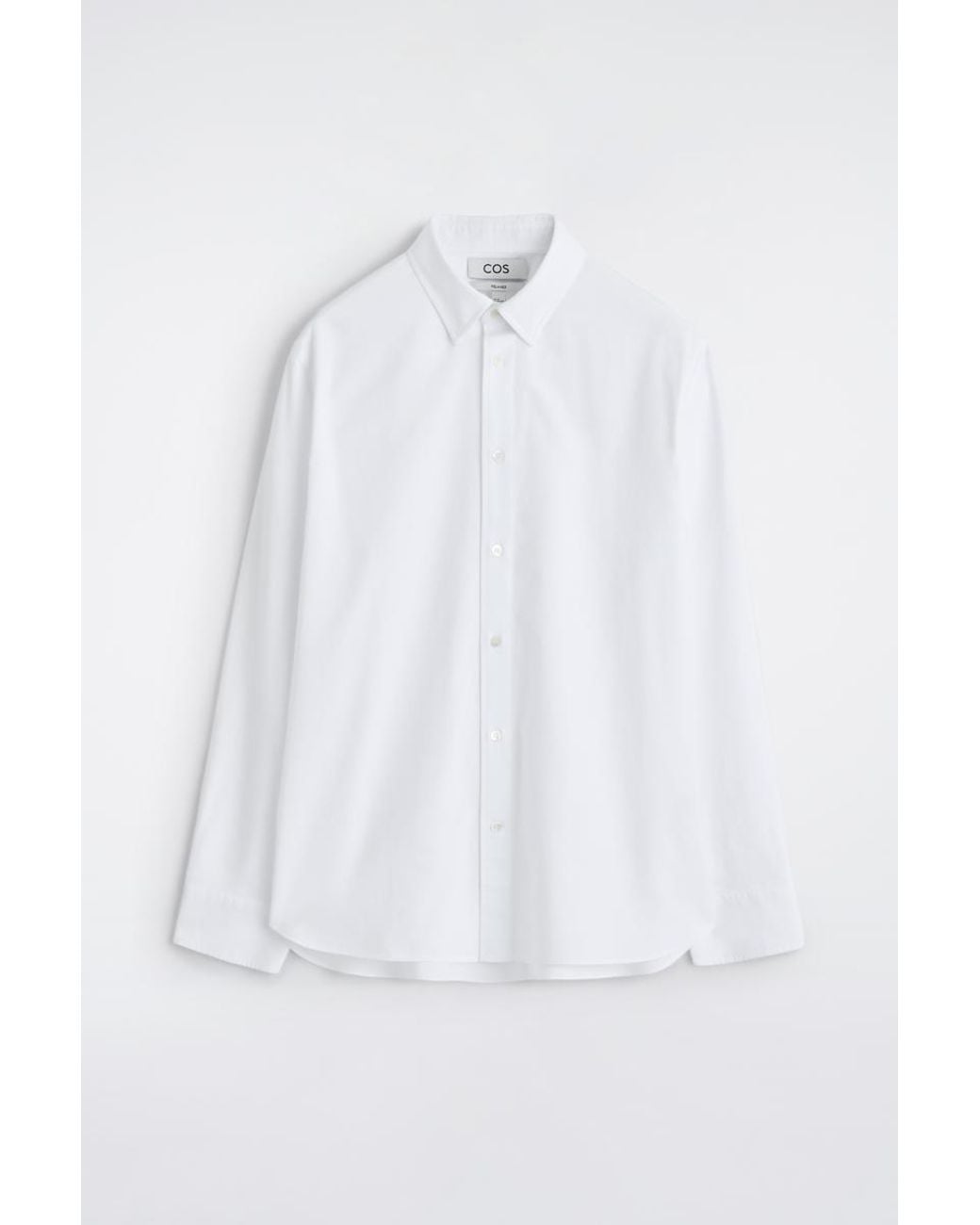 COS White Cotton Oxford Shirt for men